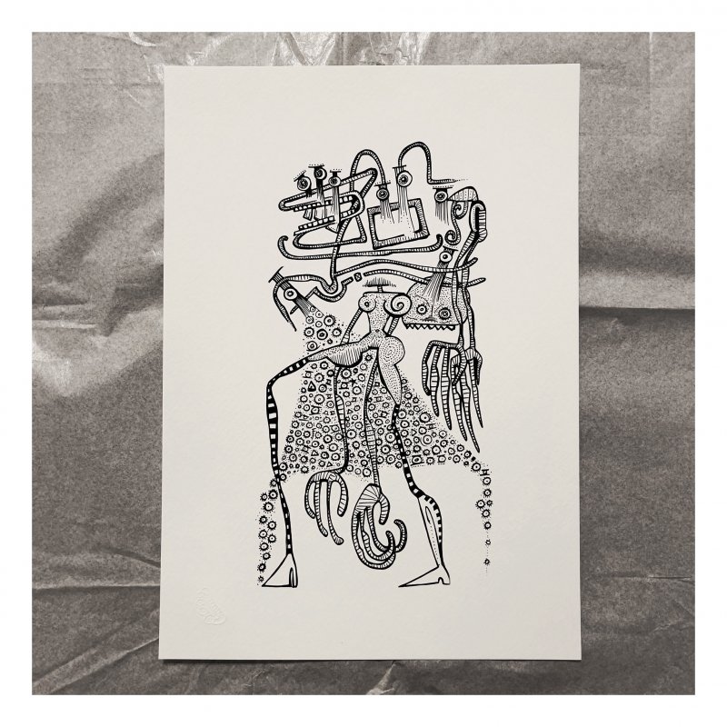 Fine art print »slender girl« – Signed and embossed-0